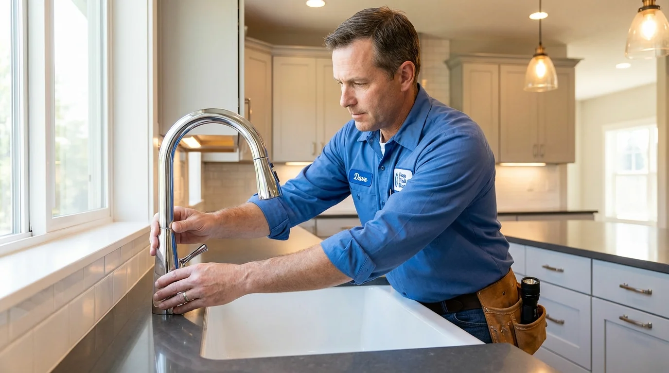 Kitchen faucet installation by Johns Plumbing LLC in Ione