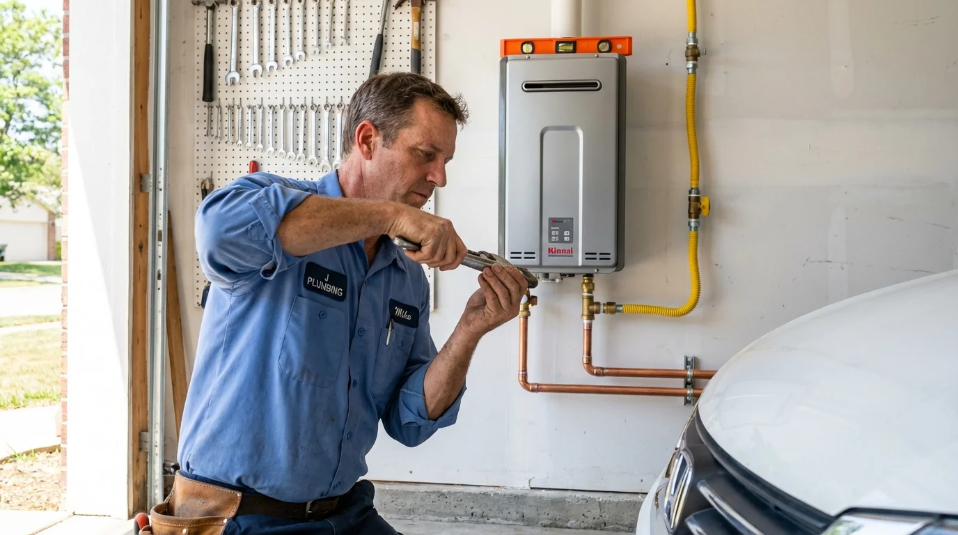 Tankless water heater installation by a Johns Plumbing LLC plumber in Ione
